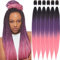 Xusuperb Rajout Cheveux Tressés Pré-étirés 30 Pouces Ombre Rose Violet Noir Kanekalon Easy Braids Meches Cheveux pour Tresses Africaine 6 Paquets Yaki Tressage Extensions de Cheveux(T1B/Purple/Pink#)