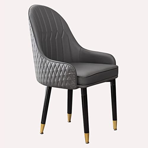 Küchen Esszimmerstuhl Mikrofaser Ledersessel Mit Weich Gepolsterter Sitzfläche Aus Buchenholz for Büro Lounge Esszimmer Schlafzimmer (Color : Dark Gray)