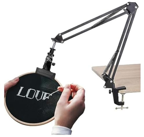 KJKVIVH Embroidery Stand, Adjustable Embroidery Hoop Stand, Stitchhoop Stand, Suitable of Embroidery Hoops Easy Install Easy to Use