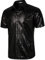 JOGAL Herren 70er Pailletten Hemd Kurzarm Disco Party Oberteile Nightclub Glitzer Poloshirts Schwarz XX-Large