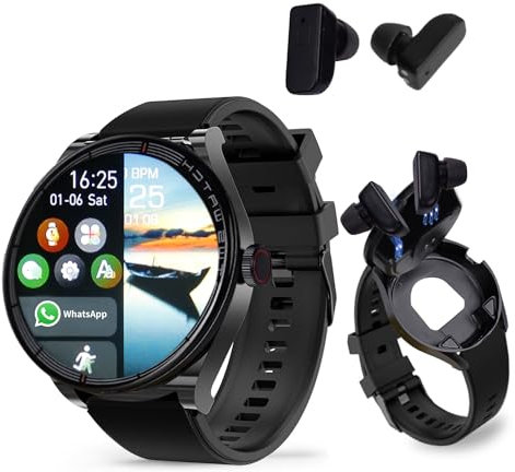 YOUCIDI 2 in 1 Smart Watch With Earbuds - 1.32 Bluetooth Watch & Earphone, Fitness Tracker With Sleep Monitor, Long Standby Sports Watch