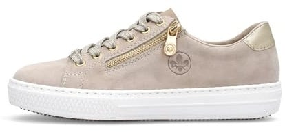 Rieker Women Lace-Up Shoes L59L1, Ladies Comfort Shoes (Beige, UK Footwear Size System, Adult, Women, Numeric, Medium, 3.5)