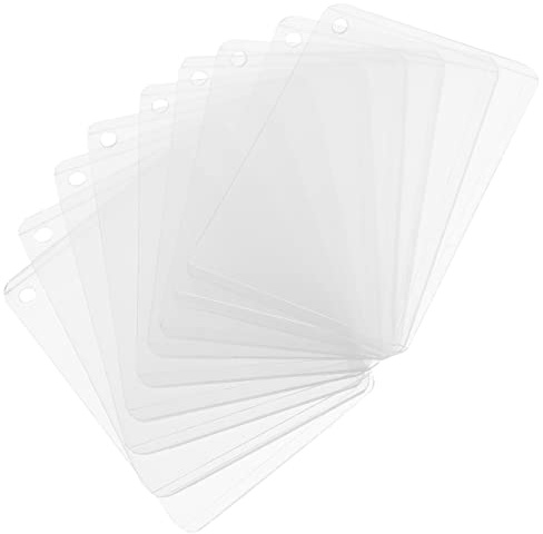 Hohopeti 10pcs Transparent Card Sleeves -Scratch Protectors for Trading Cards Id Badges and Collectibles and Oil-Resistant for Game Pictures and Photos
