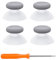 eXtremeRate 4PCS Replacement Thumbsticks for Xbox Series X|S, Joysticks Repair Kit for Xbox Wireless Controller, Custom Analog Stick for Xbox One S/X/Elite Controller - Robot White & New Hope Gray