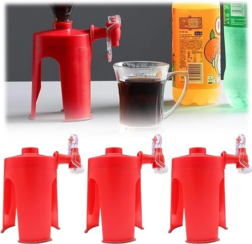 vimlo Handdruck-Getränkespender mit Kohlensäure, 2-Liter-Sodaspender, berührungsloser Getränkespender, Trinkbrunnen mit umgekehrtem Wasserhahn (Color : 3pcs)