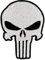 Urbanski Patch Punisher Totenkopf Skull zum Aufbügeln 8 x 6 cm | Aufnäher Applikation Bügelbild