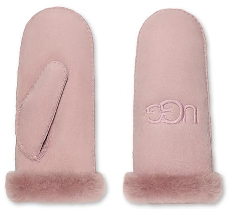 UGG Bestickter, wasserabweisender Schaffell-Fäustling mit Tech-Handfläche, Ashen Rose, Small-Medium