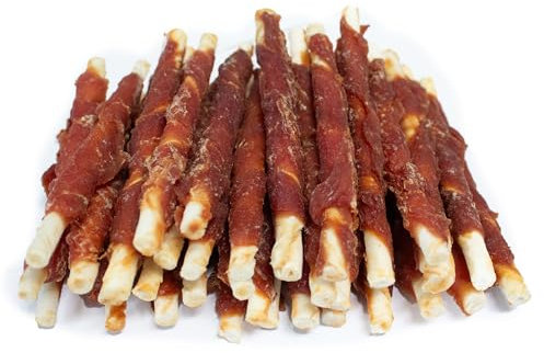 Bontoy I Kaustangen ummantelt mit Entenfleisch I ca. 12cm I 400g I Hundesnack I Belohnung für ihren Hund I Leckerli I Kauspaß I Kausnack