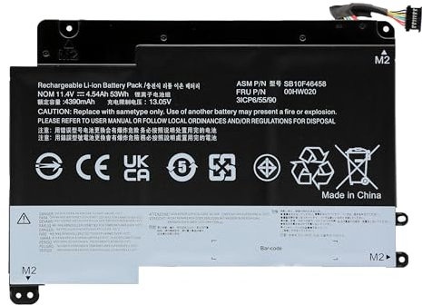 BLESYS 00HW020 Akku für Lenovo ThinkPad Yoga 460 20EL 20EM P40 Yoga 20GQ 20GR Yoga 14 20FY 20DM000VUS 20FY0002US S3 Yoga 14 Serie 00HW021 SB10F46458 SB10F46459 3ICP6/55/90 Laptop 11.4V 53Wh