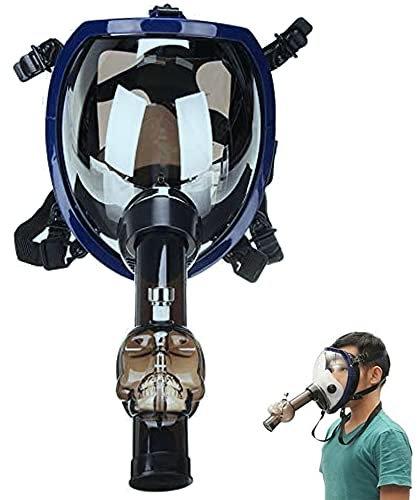 PBFELY Maschera antigas solida, per cosplay, astronauta, con tubo dell'acqua, maschera protettiva in silicone