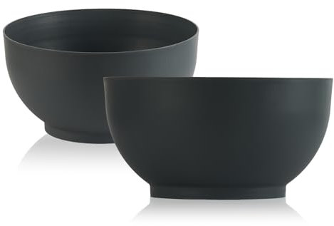 Tymar Pflanzschale für draussen, Blumenschale rund, Grabschale Kunststoff Matte (Anthrazit; ø 30 cm)