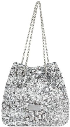 GIDWRIY Clutch Glitzer Tasche Damen, Handtasche Glitzertasche für Frauen, Abendtasche Pailletten,Kettentasche Klein,Schultertasche Silber,Umhängetasche für Ballkleid,Eimertasche Casual,Hand Bags