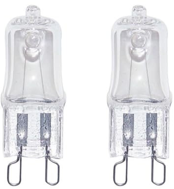 ShuoHui 2-Pack G9 Halogen Oven Bulb 20W/25W/28W/40W 230V 300℃ Heat Tolerant for Neff/AEG/Zanussi/Bosch/Oven (25 Watts)