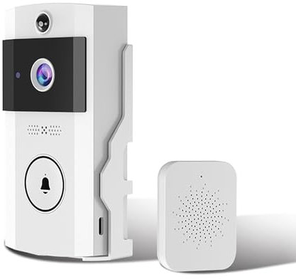 Yokqexz Smart Wireless Doorbell Camera With Solar Panel, HD Video, Voice Changer, Night Vision, PIR Motion Sensor, Real-Time Alerts, Home Security Device