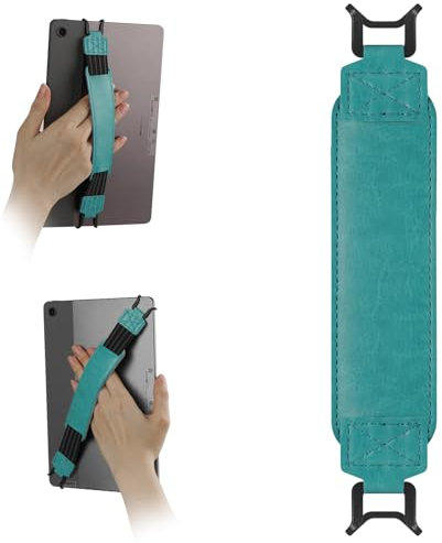 HoYiXi Soft Hand Strap for 9-11 Pouces eReaders & Fire Tablet Compatible avec Fire HD 10/iPad 9.7 /iPad Mini/Galaxy Tab A8 A9/Huawei avec dragonne Haute élasticité-Cyan