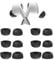 Embouts de Rechange pour Samsung Galaxy Buds 3 Pro par MMOBIEL - 3 Paires (S/M/L) Silicone - Antidérapants, Réduction de Bruit, Ajustement Confortable – Compatible Boîtier de Chargement – Gris Foncé