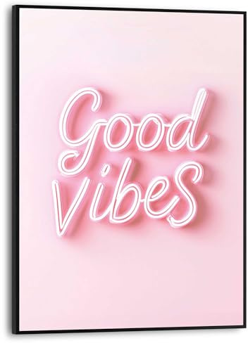 REINDERS Gerahmtes Bild, Good Vibes, Teenager Zimmer, MDF, 40 x 30