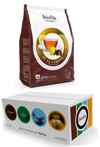 160 Capsule compatibili con Dolce Gusto TE AL LIMONE DOLCE VITA - Senza Glutine - Compatibili con Macchine sistema Dolce Gusto - 10 Sacchetti da 16 -