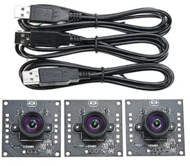 USB Camera Module IMX179 /OV2735/ OV9732 100 Degree 30fps 2M Cbale No Distortion,Compatible ，compatible For Autodarts.io Scoring(Ov9732 3pcs)