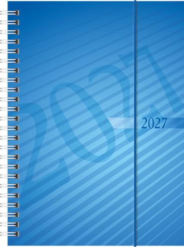 rido/idé 7021102307 Buchkalender Mod. futura 2 2027 A5, Kunststoff, blau