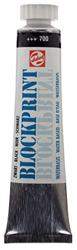 Talens - Peinture à l’eau pour gravure et linogravure - 20 ml, Noir , 20ml