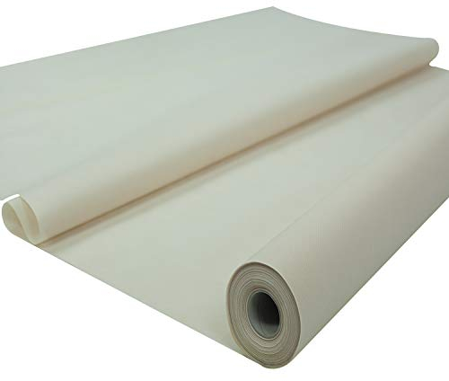 Sensalux Tischdeckenrolle, Standard 100 by Oeko-TEX, abwaschbar, 1,18m x 10m, Tischtuch, Tischwäsche, stoffähnliches Vlies, Creme