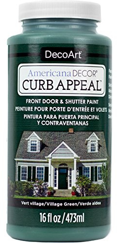 DecoArt Americana Décor Curb Appeal Door Jar Of Paint, Acrylic, Village Green, 7 x 7 x 15 cm