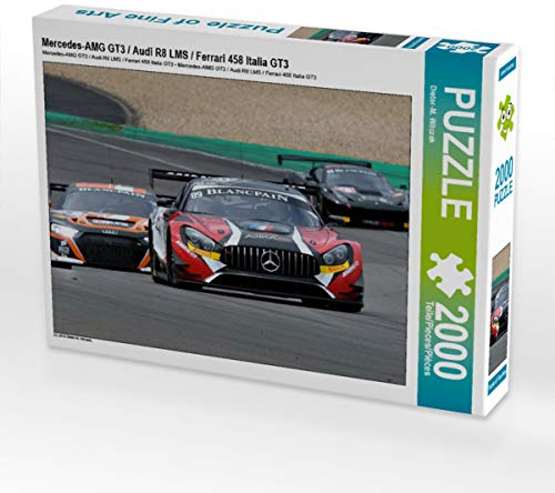 CALVENDO Puzzle Mercedes-AMG GT3 / Audi R8 LMS/Ferrari 458 Italia GT3 2000 Teile Puzzle quer | 2000 Teile Lege-Größe 90 x 67 cm Foto-Puzzle für glückliche Stunden