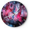 Modern Wanduhr Abstraktion Chemie Kybernetik 30x30cm Rund Klein Wand Uhr Glas Analog Zimmeruhren Küche Büro Wohnzimmer Glasuhr Wall Clock Dekoration Design Wanddekoration Küchenuhr C3AR30x30-2333