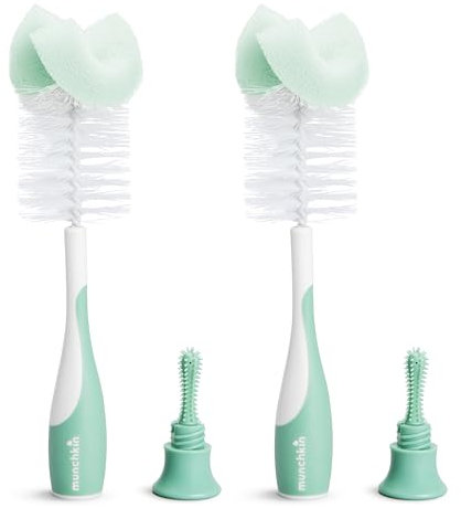 Munchkin Sponge Bottle Brush, Pack of 2, Blue