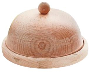 Butterdose aus Holz - Stilvolle Dekoration Moderne Küche Servierschale Käse 18cm