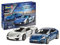 Revell Set regalo 05681 Porsche 918 Spyder & Panamera in scala 1:24 in plastica non costruita con colla professionale Contacta, pennello e vernici Aqua Color selezionate