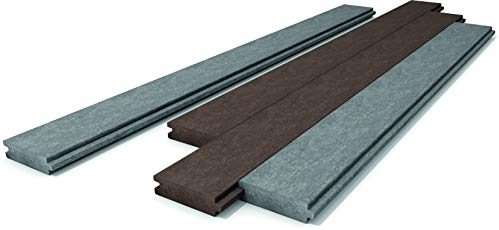 hanit Kunststoffbretter, Brettprofile aus dem Recycling-Kunststoff, Nut und Feder, 200cm x 12,5cm x 3cm, braun (10)