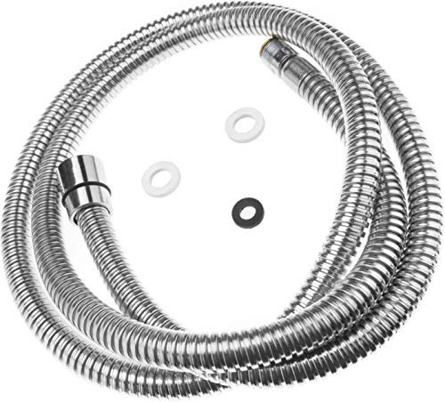 Stainless Steel Home Kitchen Pull Out Flexible Spray Hose Basin Bath Tap Hose Replacement 1.4m (55)