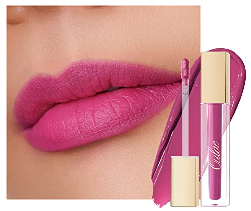 Oulac Flüssiger Matt Lippenstift, Beeren Lippenstifte, Langanhaltend mit Kussechter, Intensiver Farbabgabe, präzisem Applikator, Mattem Finish, Vegan Clean Beauty, Liquid Lipstick 4,5 ml (M10)