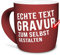 Tasse mit Gravur selbst gestalten - mit eigenem Spruch oder Wunschname gravieren - Keramiktasse außen gummiert - Rot, 300 ml