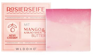 WLDOHO® Rasierseife für Damen mit herrlichem Duft - fruchtig, süß & gourmandig - vegan, frei von Parabenen & made in Germany - 80g