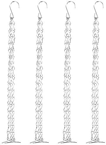 Cabilock 4 Stücke Kette für Blumenampel mit Haken Pflanzenhänger Metall Ketten zum Aufhängen Ersatzkette für Blumentopf Pflanzgefäß Hängekorb Hängeampel Vogelhaus