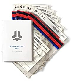 BitBox Sicherheitstaschen: Tamper-evident Safebags zur geschützten Aufbewahrung vertraulicher Dokumente oder Backups; Set mit 5 Sicherheitsbeutel
