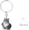 MeMeDIY Porte-clés Personnalisables Chat Chien Animaux Photo avec Gravure Nom Acier Inoxydable Amoureux des Animaux Mémorables Cadeau Anniversaire Femme