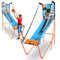 SereneLife Jeu de Basketball d'Arcade - un Seul Cerceau pour Intérieur - Tableau de Bord Électronique LED et Chronomètre de Jeu -Terrain Pliable pour Enfants et Adultes, Ballons de Basket inclus, Bleu