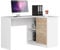 AKORD Eckschreibtisch B16 mit Regal 124 cm | 3 Schubladen Links | Schreibtisch | Ecktisch | Eck Schreibtisch | für Home | für Office | B124 x H77 x T85 cm | Gewicht 41,40 kg | Weiß/Sonoma Eiche