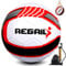 Aipwerer Fussball Grösse 4/5 Kinder,Fußball Kinder,Standard Trainingsfußball, Lederfussball,Verhindern Sprengen,Fussball mit Pumpe,Netz,Beutel und Gasnadel (Weiß/Schwarz/Rot, Ball Nr. 5)