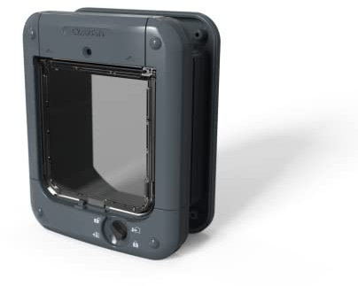 Cat Mate Microchip Activated Cat Flap (360) - For Cats and Small Dogs, Accommodates up to 30 Pets, for Single/Multiple glazing, UPVC, Walls and Wood, Grey