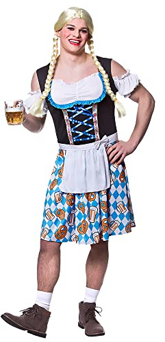 Wicked Costumes Adult Mens Funny Bavarian Beer Girl Fancy Dress Costume