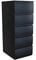 CDF Kommode Schwarz Hoch Schubladenschrank mit 5 Schubladen Schmal Komode 40B x 45T x 111H Wohnzimmer Schlafzimmer Flur Schrank Sideboard Highboard viel Stauraum Sideboard Malm Kommode Modern