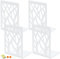 DIFIT Serre Livre, Presse Livre en Métal, 2 Paire Cale Livre, Bloc Livre pour Étagère, Serre Livres pour Livres Lourds, Serre-Livres pour Bureau/Famille, Blanc Serre-Livre, bookends 12x9x16cm