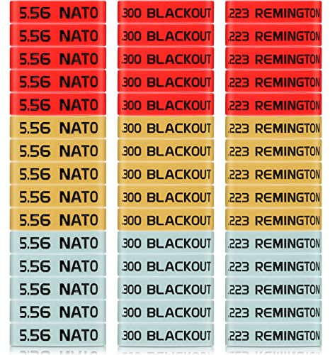 Chivao Magazin-Markierungsband 5.56, 223 REM, 300 Blackout Magazine Bands für Zubehör (Grau, Khaki, Rot)