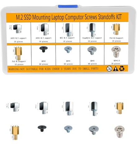 M.2 SSD Screw Kit, M.2 Standoff and Screw Kit for Asus Gigabyte MSI PS5 Motherboards