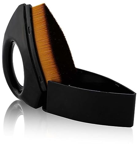 Car Detailing Tire Shine Brush, Tire Shine Applicator Brush Portable Car Wash Tire Brush High Density Soft Fur Auto Tire Brush with Brush Storage Box Car Cleaning Supplies (Brown)